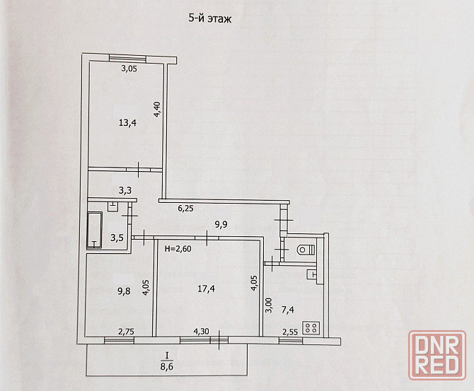 Продам 3 ком. кв., 5/9 эт., 68.5 м.кв. - Макеевка, ул. Курская, м-н Восточный Макеевка - изображение 12