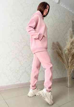 Женский теплый костюм с начесом розовый Донецк