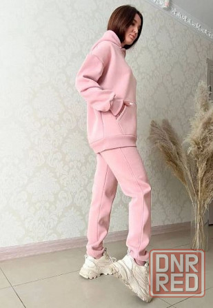 Женский теплый костюм с начесом розовый Донецк - изображение 1