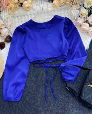 Топ вечерний шёлковый с завязками Донецк