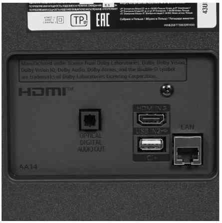 43" (108 см) Телевизор LG 43UR78006LK черный Донецк