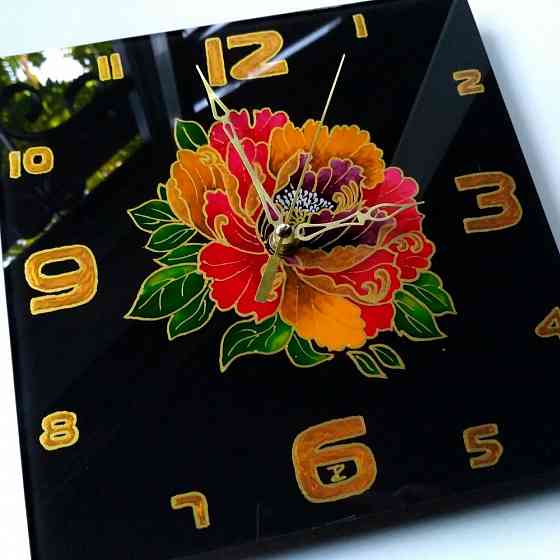 Часы "Ты мой цветочек Black", 25 на 25 см. Новые, в упаковке. Донецк