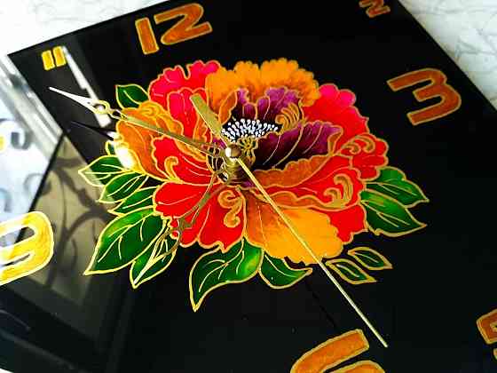 Часы "Ты мой цветочек Black", 25 на 25 см. Новые, в упаковке. Донецк