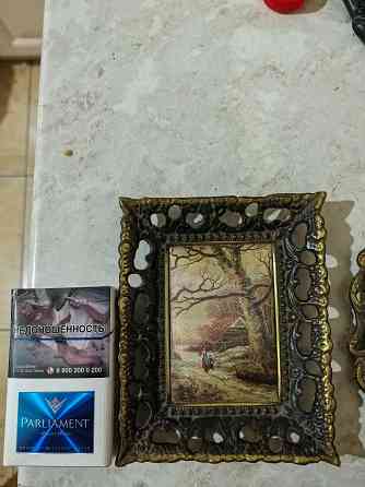 Шелкография в бронзовой рамке Донецк