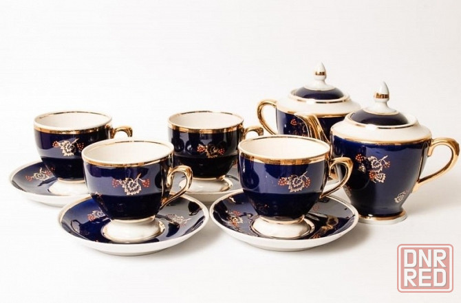 Сервиз чайный кобальт Довбыш калинка Донецк - изображение 1