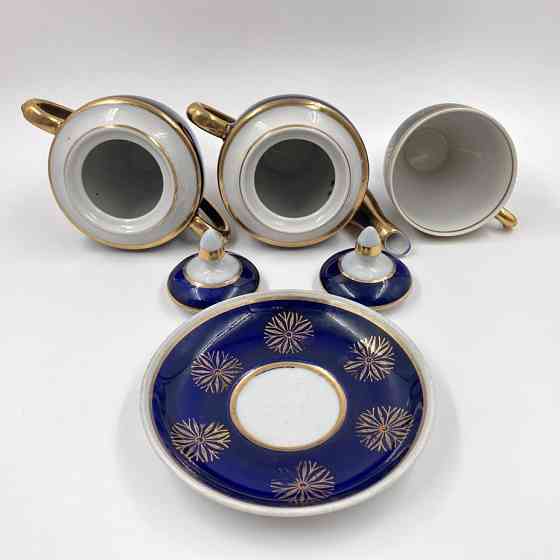 Сервиз чайный кобальт Довбыш снежинка Донецк