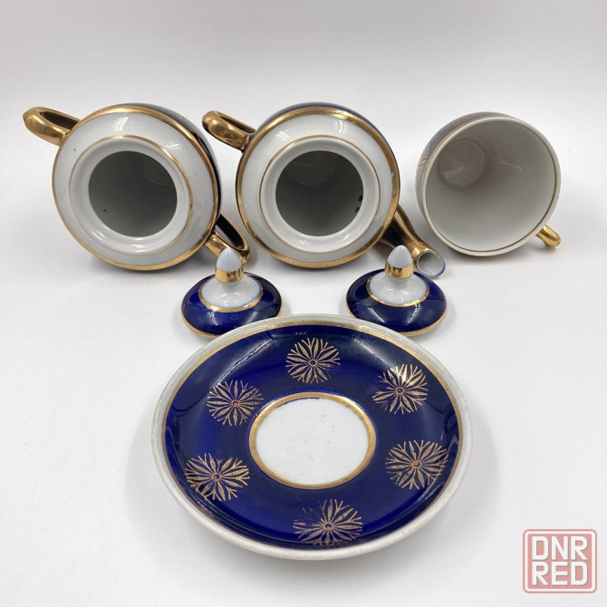 Сервиз чайный кобальт Довбыш снежинка Донецк - изображение 1