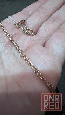 Золотые сережки детские+цепочка( с этикетками) Донецк - изображение 6