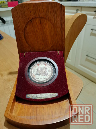 8 долларов Австралия 2005 год Год Петуха цветная лунар лунный календарь серебро 999 пробы 5 унций Донецк - изображение 4