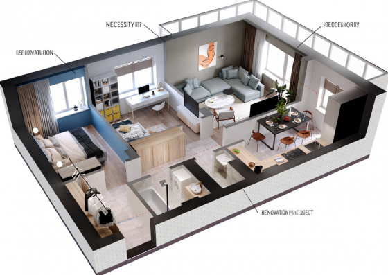 Разработка проектов перепланировки квартиры, дома, помещения Донецк