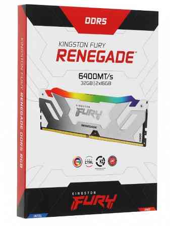 Оперативная память DDR5-6400 32 GB Kingston Fury Renegade White RGB [KF564C32RWAK2-32] Донецк