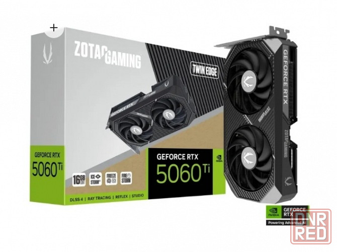 Видеокарта Zotac NVIDIA GeForce RTX 5060 Ti 16 GB GDDR7 GAMING Twin Edge Новая Донецк - изображение 1