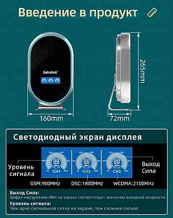 Усилитель сигнала сотовой связи Lintratek 3G/4G/5G (900-1800-2100 МГц) Донецк
