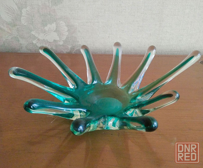 Ваза фруктовница из цветного гутного стекла Донецк - изображение 1