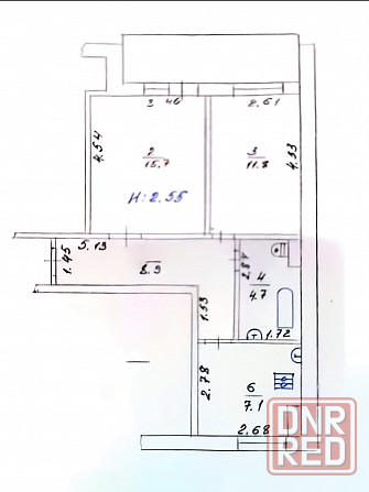 Продается светлая и просторная двухкомнатная квартира а г.Торезе Торез - изображение 1