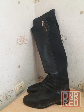 Продам сапоги ботфорты кожа мех р. 40 Донецк - изображение 1