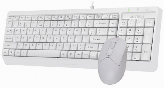 Клавиатура + мышь A4tech Fstyler F1512 клав:белый мышь:белый Usb (арт-8115) Макеевка