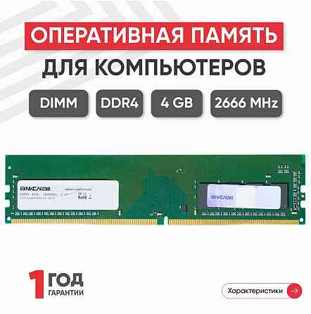 Модуль памяти Ankowall Dimm Ddr4, 4гб, 2666мгц, Pc4-21300 (арт-8593) Донецк