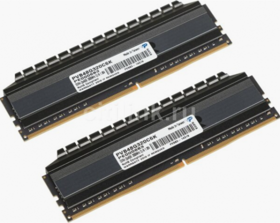 Оперативная память Dimm Ddr4 8gb 3200mhz Patriot Viper 4 Blackout (Pvb48g320c6k) (2x4gb Kit) (арт-73 Донецк