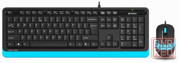 Комплект клавиатура+мышь A4tech Fstyler F1010 черный/черный (F1010 Blue) (арт-7623) Макеевка - изображение 1