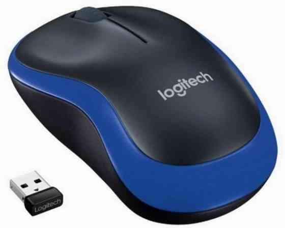 Мышь беспроводная Logitech M185 Black/Blue (арт-9932) Макеевка