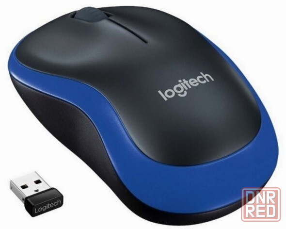 Мышь беспроводная Logitech M185 Black/Blue (арт-9932) Макеевка - изображение 2