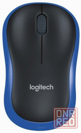 Мышь беспроводная Logitech M185 Black/Blue (арт-9932) Макеевка - изображение 1