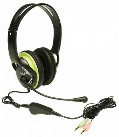 Компьютерная гарнитура Genius Hs-400a, черный/зеленый (арт-2221) Донецк