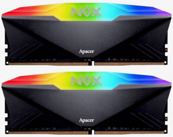 Модуль памяти Apacer Ddr4 3600 16gb Dimm Nox Rgb Black Gaming Memory Ah4u16g36c25ynbaa-2 Non-Ecc, Cl Донецк