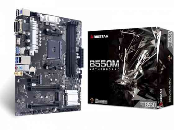 Материнская плата Biostar B550mx/E Pro Soc-Am4 Amd B550 4xddr4 Matx Ac`97 8ch(7.1) Gblan Raid+Vga+Dv Донецк
