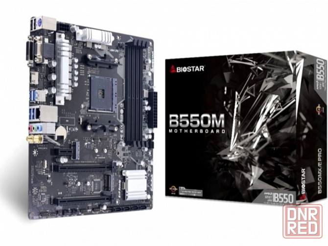Материнская плата Biostar B550mx/E Pro Soc-Am4 Amd B550 4xddr4 Matx Ac`97 8ch(7.1) Gblan Raid+Vga+Dv Донецк - изображение 2