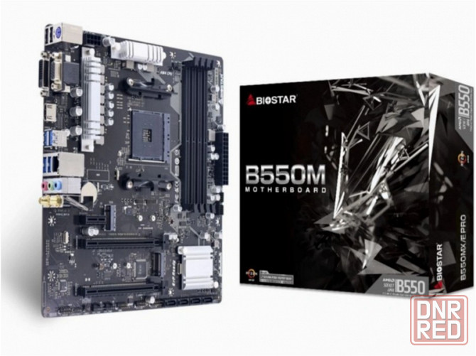 Материнская плата Biostar B550mx/E Pro Soc-Am4 Amd B550 4xddr4 Matx Ac`97 8ch(7.1) Gblan Raid+Vga+Dv Макеевка - изображение 2