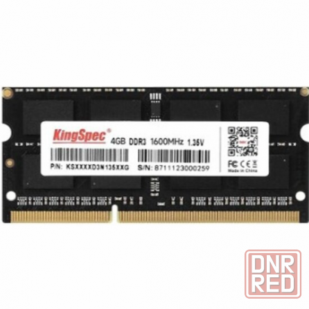Оперативная память Kingspec So-Dimm Ddr3l 4gb 1600mhz Pc-12800 Cl11 (Ks1600d3n13504g) (арт-3435) Донецк - изображение 1