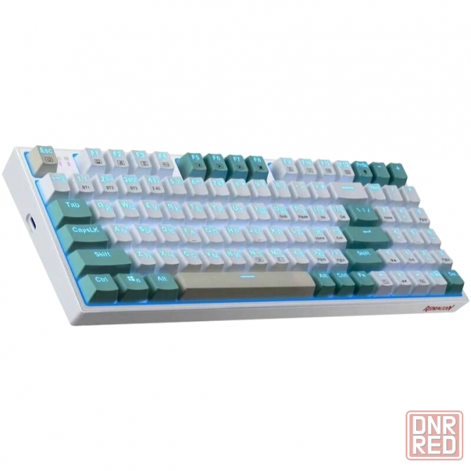 Игровая клавиатура Redragon Veigar Ru, Rgb, Bt+2.4g, бело-голубой, беспроводная (арт-1927) Макеевка - изображение 3