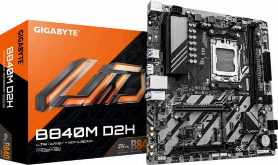 Материнская плата Gigabyte B840m D2h, Socket Am5, Amd B840, Matx, Ret (арт-4537) Макеевка