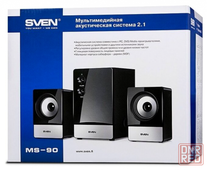 Акустическая система Sven Ms-90, чёрный 2.1, мощность(Rms): 5 вт+2x.2.5 вт (арт-5130) Донецк - изображение 4