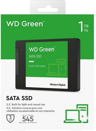 Твердотельный накопитель Ssd 1tb Western Digital Green Wds100t3g0a Sata3 2.5 (арт-6886) Макеевка