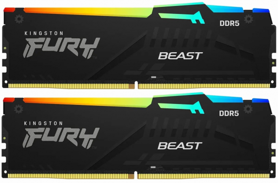 Оперативная память Kingston Fury Beast Black Kf552c40bbak2-16 Ddr5 - 2x 8гб 5200мгц, Dimm, Ret (арт- Донецк
