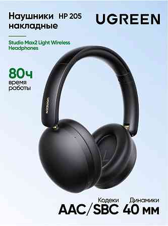 Накладные наушники беспроводные Ugreen Hp205 (45018) Studio Max2 Light Wireless Headphones. цвет: че Донецк