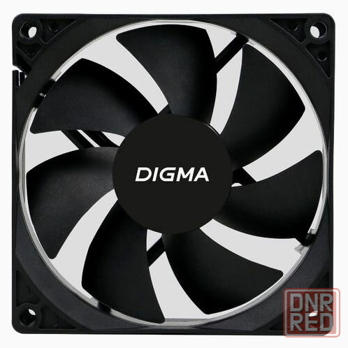 Вентилятор Digma Dfan-90 90х90x25 черный 3-Pin 4-Pin (Molex) Ret (арт-1116) Донецк - изображение 1
