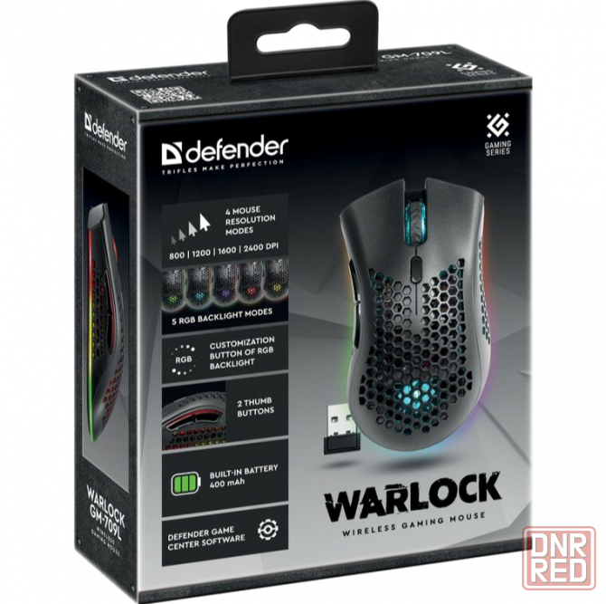 Мышь Defender Warlock Gm-709l, черный (52709) оптический, 2400 Dpi, Usb (арт-6889) Макеевка - изображение 3