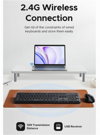 Беспроводная клавиатура Ugreen K331 (55654) Wireless Keyboard 2.4ghz Ru. цвет: черный (арт-2114) Макеевка