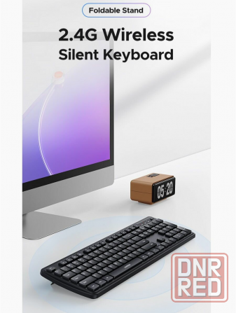 Беспроводная клавиатура Ugreen K331 (55654) Wireless Keyboard 2.4ghz Ru. цвет: черный (арт-2114) Макеевка - изображение 2