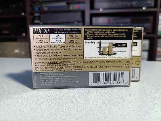 Запечатанная аудиокассета Sony -UX 90 Chrome-High Bias-Type 2 Донецк