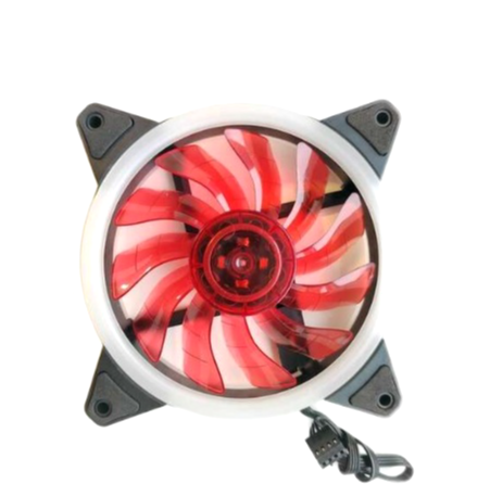 Wjf вентилятор для компьютера 120мм, 3pin, красная подсветка (арт-2789) Макеевка