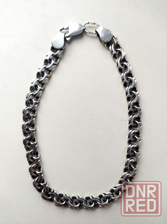 Браслет мужской серебряный Донецк - изображение 1