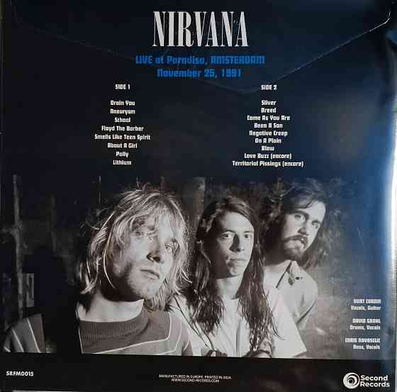 Виниловая пластинка LP "Nirvana"- "Live At Paradiso, Amsterdam 1991 г. " Донецк