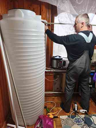 Вода 24/7. Установка бака и насосной станции. Монтаж за 1 день Донецк