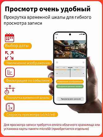 4G Уличная камера видеонаблюдения с сим картой V380: двойной объектив 4МП Новая Донецк