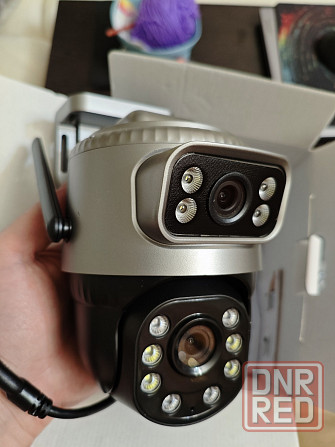 4G Уличная камера видеонаблюдения с сим картой V380: двойной объектив 4МП Новая Донецк - изображение 2